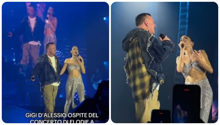 gigi d'alessio look concerto elodie