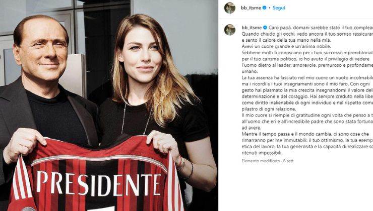 barbara berlusconi messaggio per il padre silvio