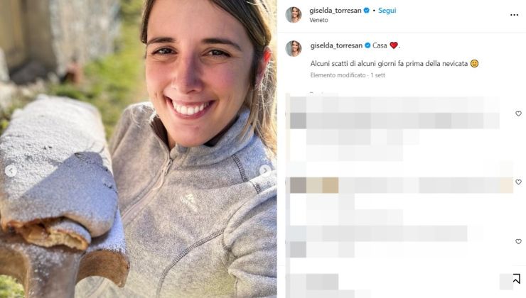 Giselda torna sui social dopo il Grande Fratello: il post